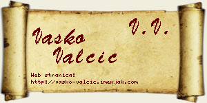 Vasko Valčić vizit kartica